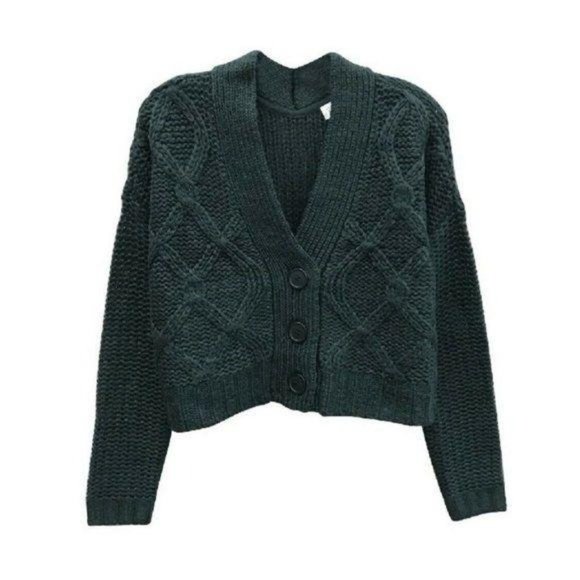 Rag Supply Oversized Loose Cable Knit Cardigan - Picture 4 of 7